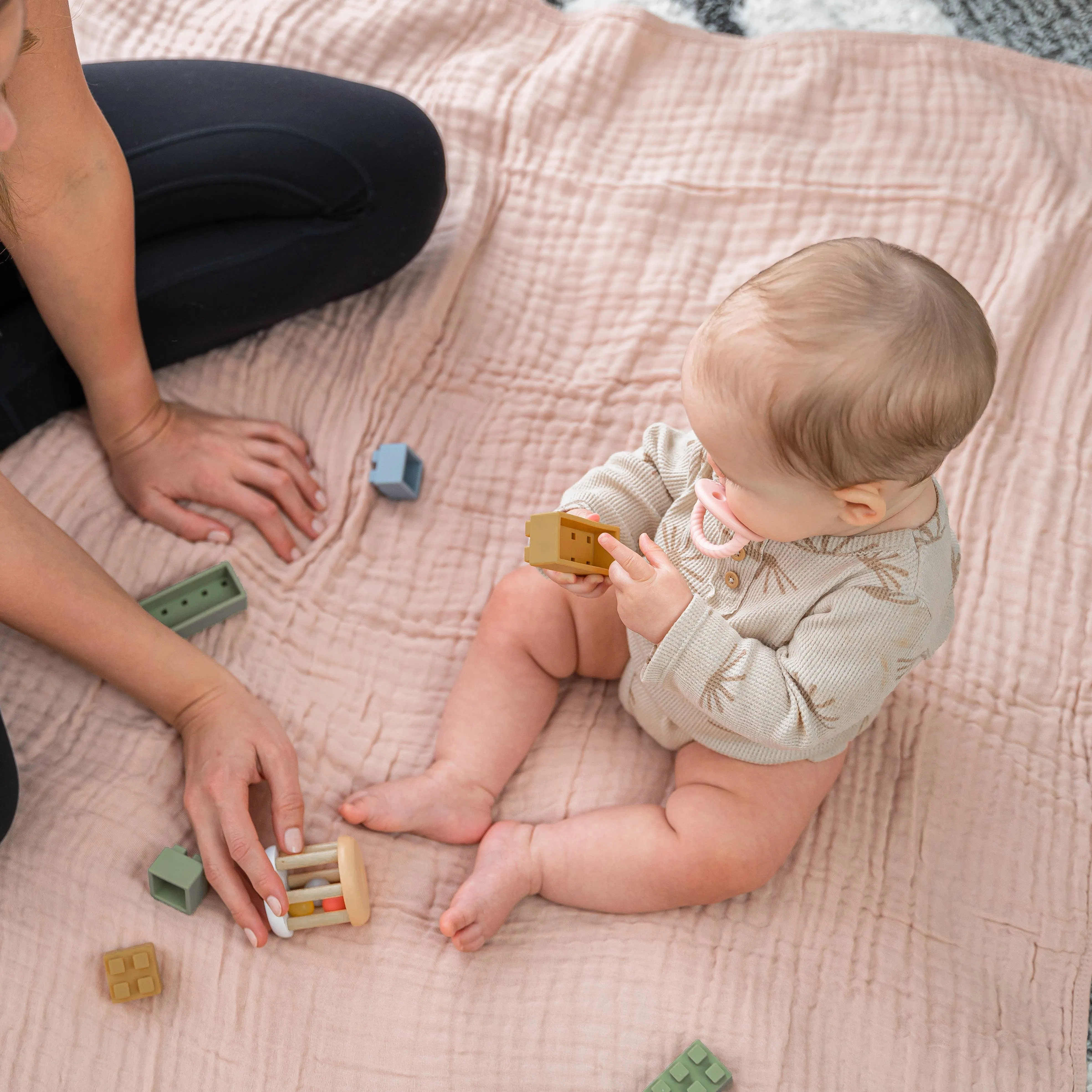 Baby Muslin Cotton Blanket: Blush