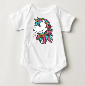 Baby Statement Onesies - Unicorn White/Pink