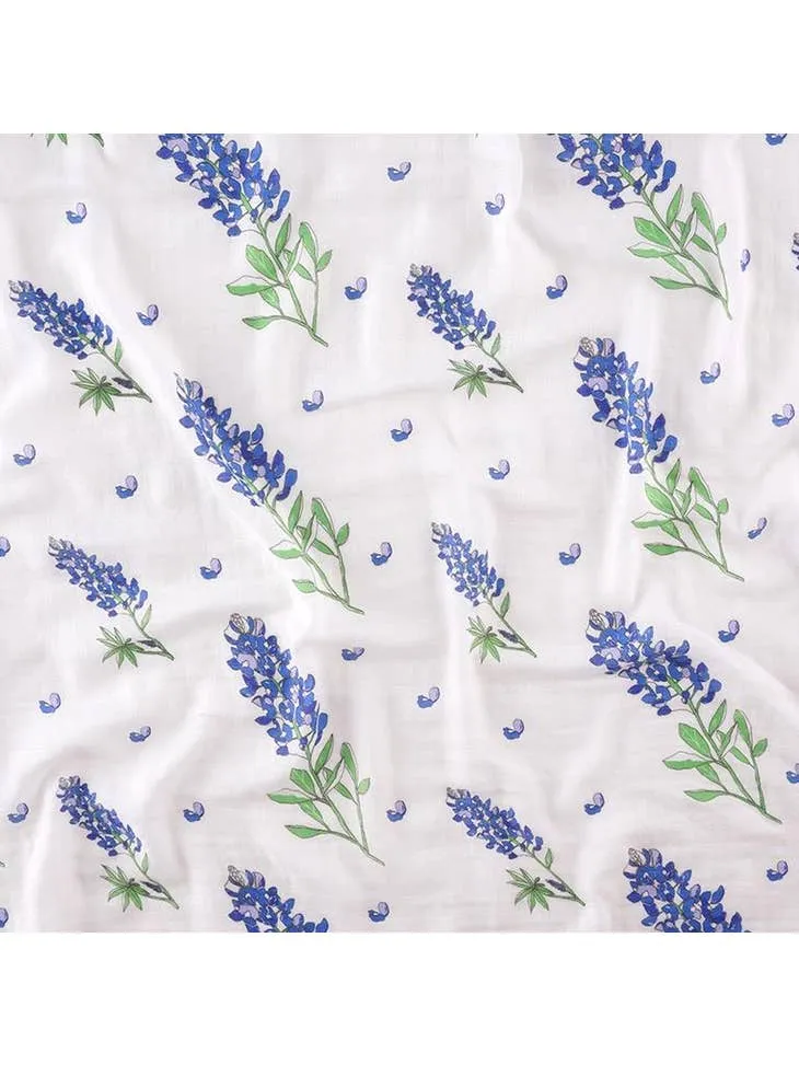 Bluebonnets Swaddle Blanket
