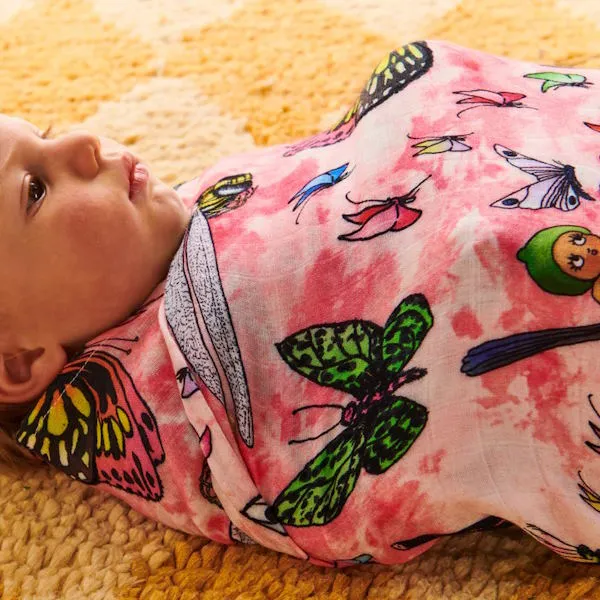 Kip and Co x May Gibbs | Bamboo Baby Swaddle Fly