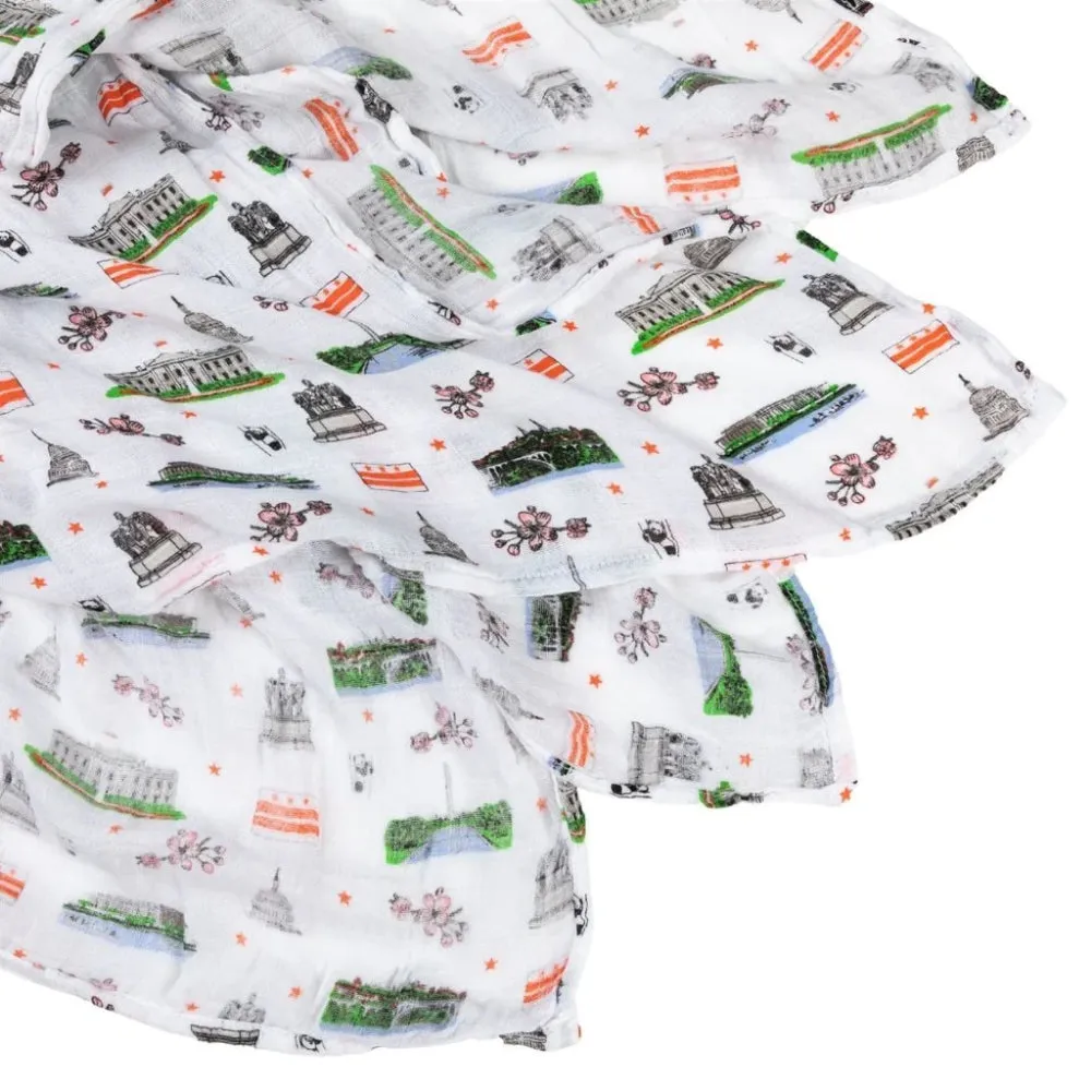 Little Hometown Washington DC Baby Swaddle Blanket
