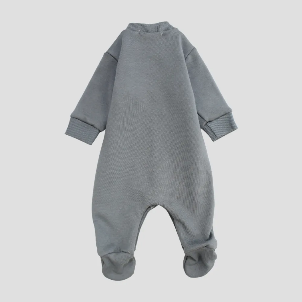Plain Long-Sleeved Baby Footie
