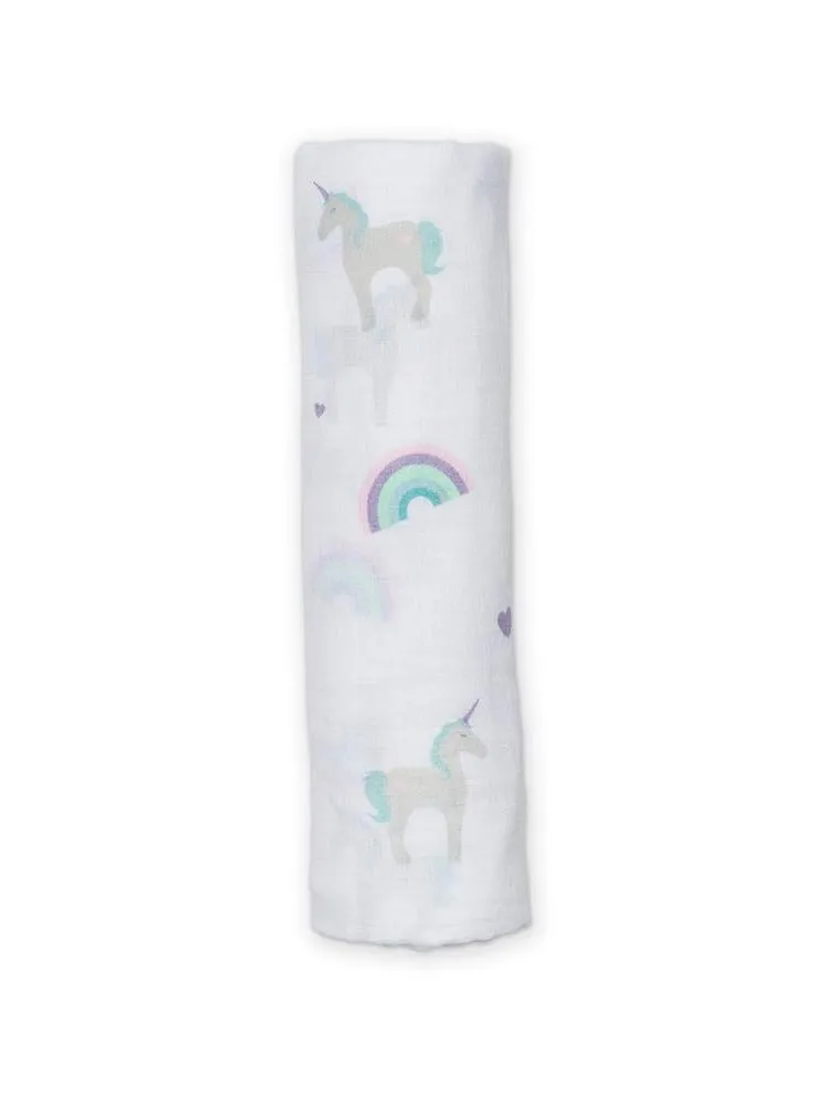 Rainbows & Unicorns Swaddling Blanket