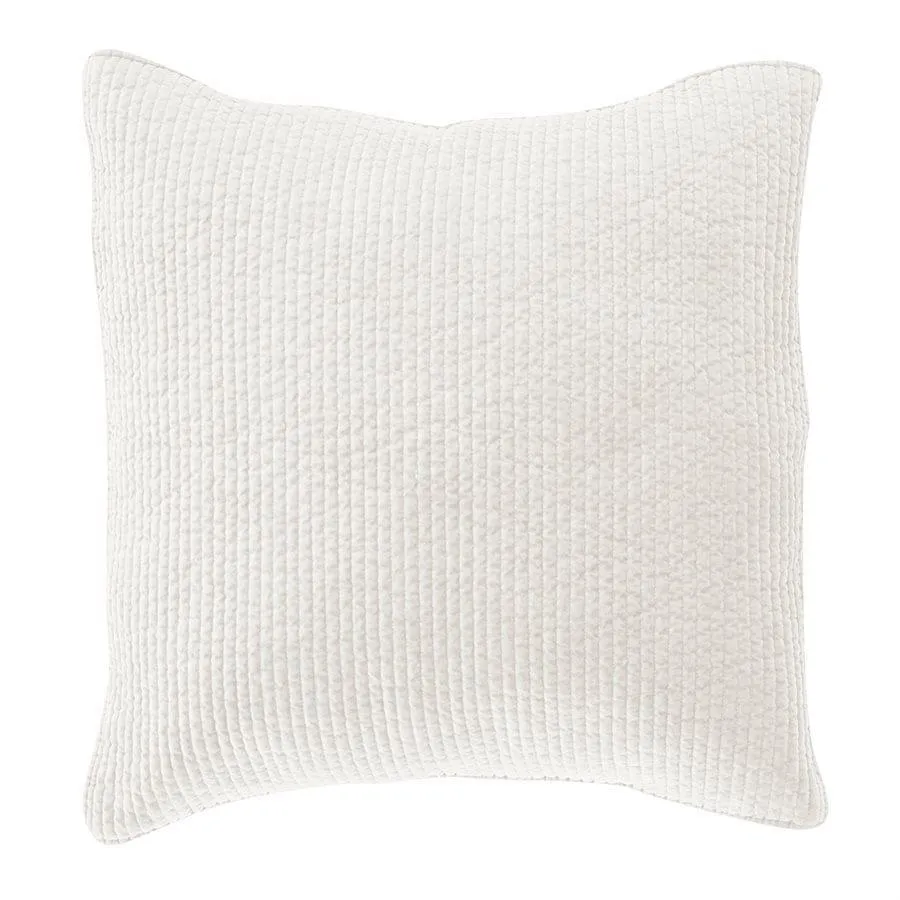 Velvet Quilted Euro Shams - Stonewashed in 11 Colors